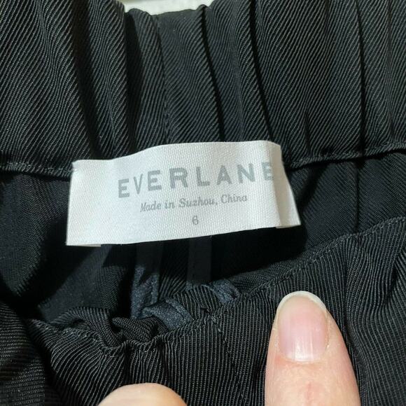 Everlane Womens Black Side Ankle Zip Dark Academia Straight Leg Pants Size 6 - Picture 6 of 6